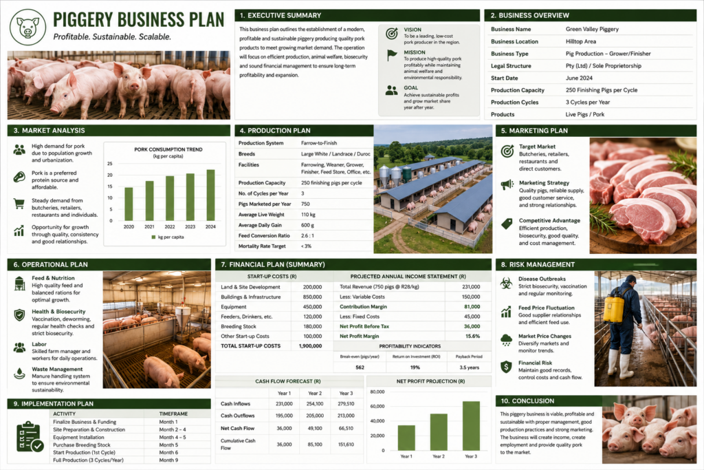 Piggery Business Plan (Complete Bundle)